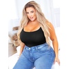 image:imagePOSESHE Plus Size Bodysuit for Curvy Women Outfits Tank Top Sexy Body SuitsBlack 3 Pack