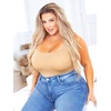 image:imagePOSESHE Plus Size Bodysuit for Curvy Women Outfits Tank Top Sexy Body SuitsBlackWhiteBeige 3 Pack