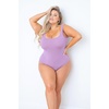 image:imagePOSESHE Womens Plus Size Bodysuit Square Neck Sleeveless Tank Top Sexy Bodysuits For Curvy Women Outfits M5XGray