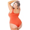 image:imagePOSESHE Womens Plus Size Bodysuit Square Neck Sleeveless Tank Top Sexy Bodysuits For Curvy Women Outfits M5XOrange