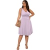 image:imagePOSESHE Womens Plus Size Dresses Summer Short Sleeve Wrap VNeck Sundress Casual Wedding Guest Cocktail Dress with Pockets06light Purple