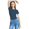 image:imagePOSESHE Womens Plus Size Short Sleeve Tank Top Basic Round Neck Bodysuit M5XDenim Blue