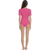 image:imagePOSESHE Womens Plus Size Short Sleeve Tank Top Basic Round Neck Bodysuit M5XPink