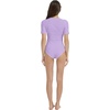 image:imagePOSESHE Womens Plus Size Short Sleeve Tank Top Basic Round Neck Bodysuit M5XPurple