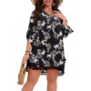 image:imagePOSESHE Womens Plus Size Swimsuit Cover Ups Shirts 2025 Fashion Summer Tassel Beach Bathing Suit for Swimwear Bikini DressBlack Lilac