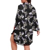 image:imagePOSESHE Womens Plus Size Swimsuit Cover Ups Shirts 2025 Fashion Summer Tassel Beach Bathing Suit for Swimwear Bikini DressBlack Lilac