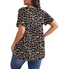 image:imagePOSESHE Womens Plus Size Tops 2026 Summer Short Sleeves Tunic Tops Casual VNeck Wrap Shirts Cute Dressy Work Blouses L4XLLeopard Dot