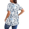 image:imagePOSESHE Womens Plus Size Tops 2026 Summer Short Sleeves Tunic Tops Casual VNeck Wrap Shirts Cute Dressy Work Blouses L4XLWater Plants