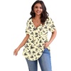 image:imagePOSESHE Womens Plus Size Tops 2026 Summer Short Sleeves Tunic Tops Casual VNeck Wrap Shirts Cute Dressy Work Blouses L4XLWater Rose
