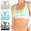 image:imagePOSESHE Womens UltraSoft Micromodal Bralettes S5XL Plus Size BraMix Print  3 PacksakuraBlue WaveLeopard