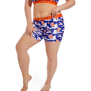 image:imagePOSESHE Boy Shorts Underwear for Women Boxer Briefs Micro Modal Boyshorts Anti Chafing 6 Inseam Lingerie Panties S5XLHoliday Print
