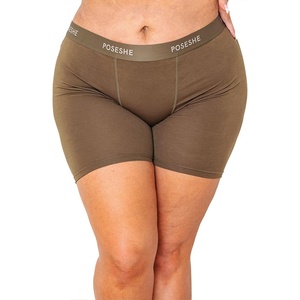 image:imagePOSESHE Boy Shorts Underwear for Women Boxer Briefs Micro Modal Boyshorts Anti Chafing 6 Inseam Lingerie Panties S5XLOlive Green