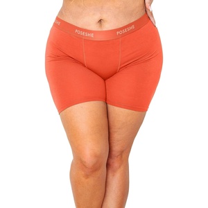 image:imagePOSESHE Boy Shorts Underwear for Women Boxer Briefs Micro Modal Boyshorts Anti Chafing 6 Inseam Lingerie Panties S5XLOrange