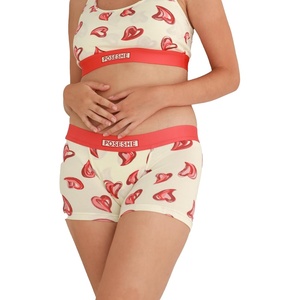 image:imagePOSESHE Boy Shorts Underwear for Women Boxer Briefs Micro Modal Boyshorts Anti Chafing 6 Inseam Lingerie Panties S5XLRed Lips